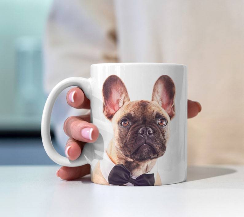 名前入りカスタムペットポートレートマグ、パーソナライズされたペットの顔のコーヒーマグ、ペットの死を偲んで-welikecustom-MJ