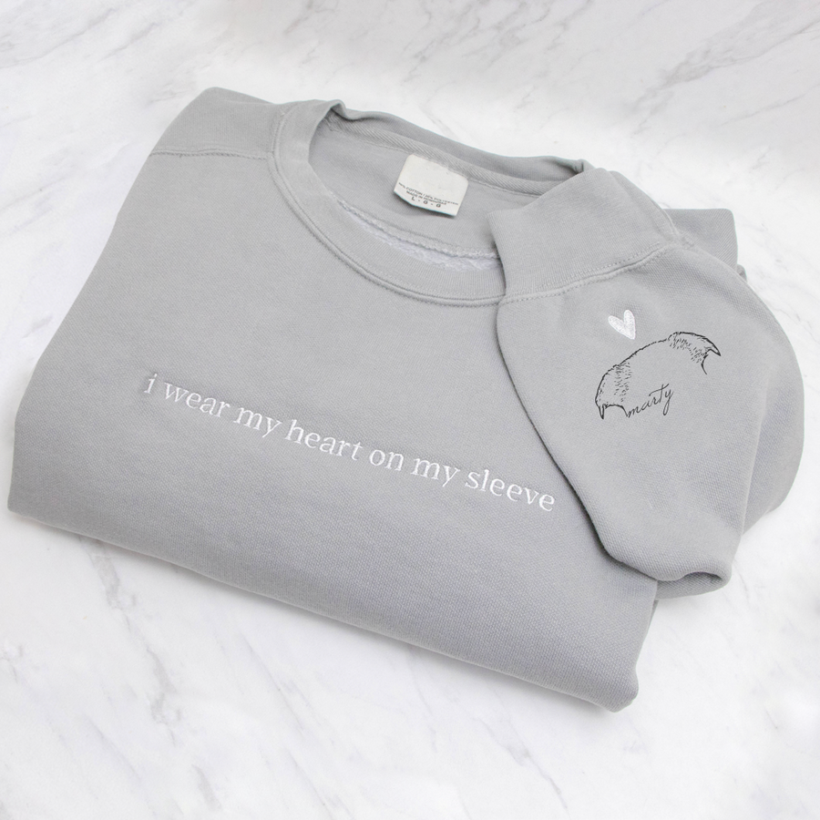 袖には個性的なペットの耳が刺繡されたtシャツ、犬猫の耳がついてい-welikecustom-MJ