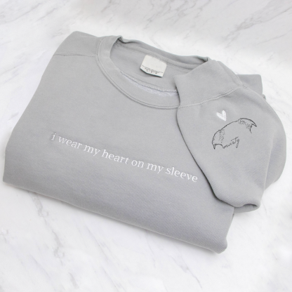 袖には個性的なペットの耳が刺繡されたtシャツ、犬猫の耳がついてい-welikecustom-MJ
