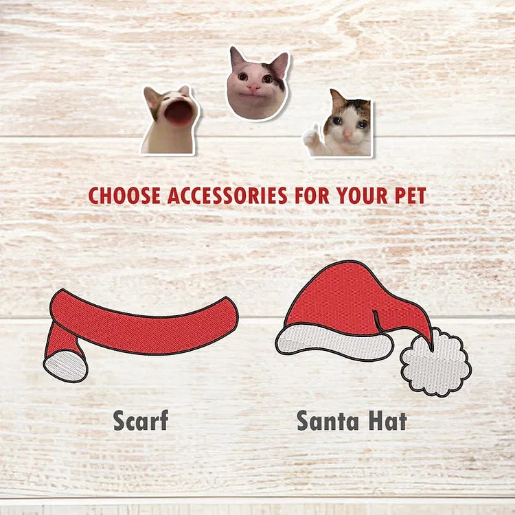 カスタムペット刺繡クリスマスシリーズTシャツ、トレーナー、パーカ-welikecustom-MJ
