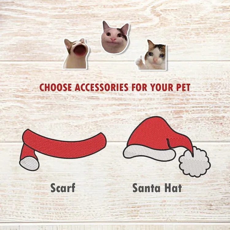 カスタムペット刺繡クリスマスシリーズTシャツ、トレーナー、パーカ-welikecustom-MJ