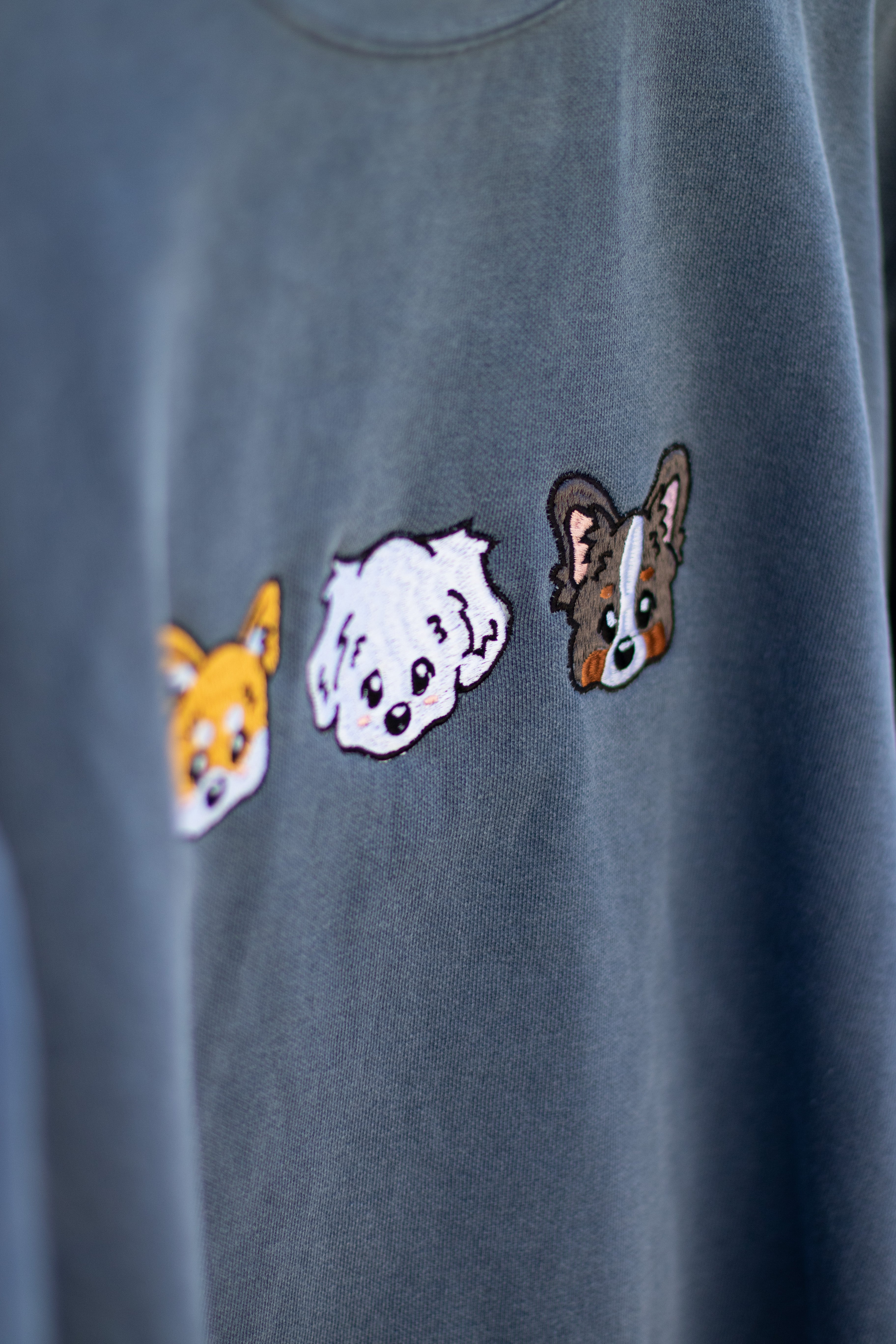 カスタム刺繡漫画ペットポートレートTシャツ、トレーナー、パーカ-welikecustom-MJ