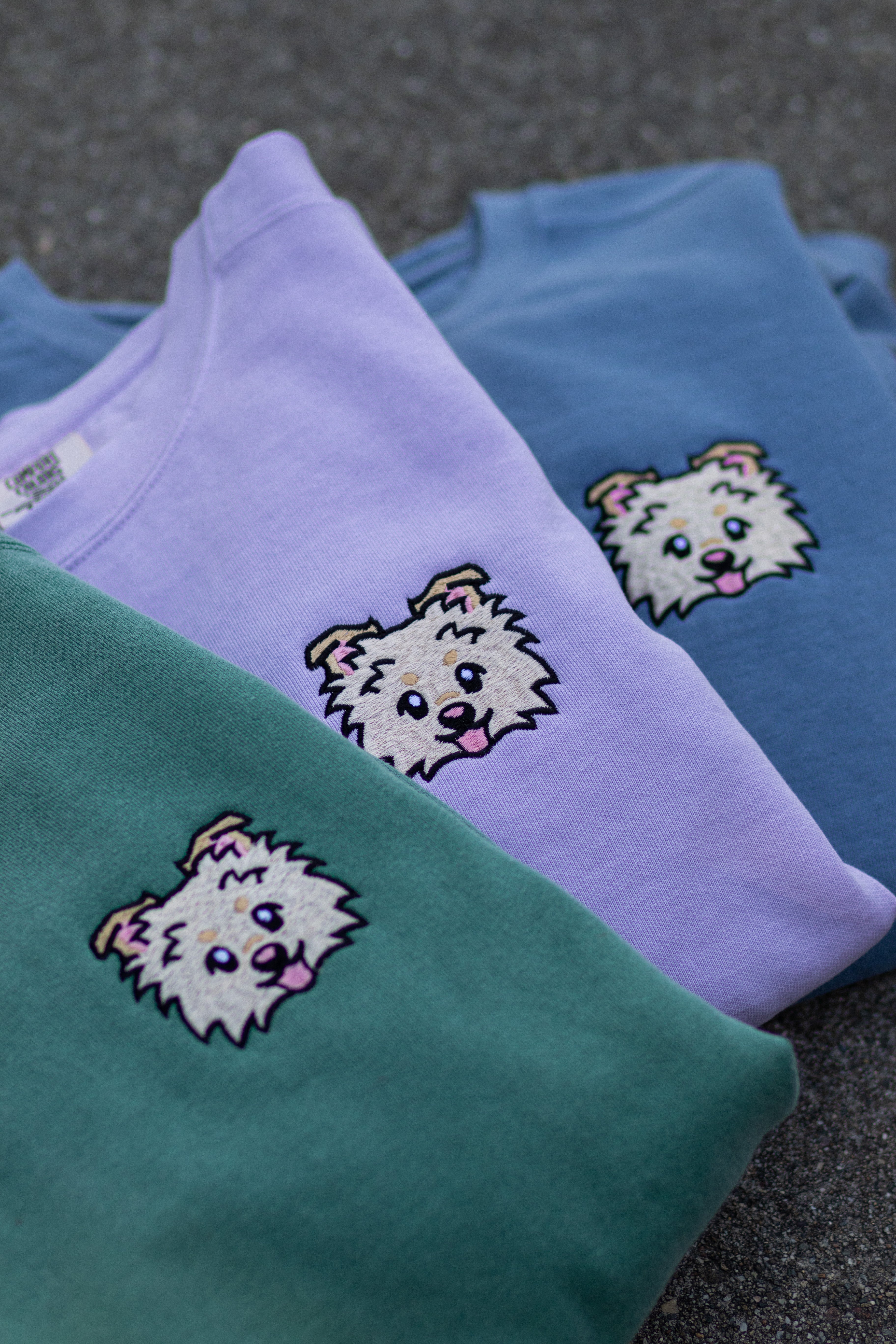 カスタム刺繡漫画ペットポートレートTシャツ、トレーナー、パーカ-welikecustom-MJ