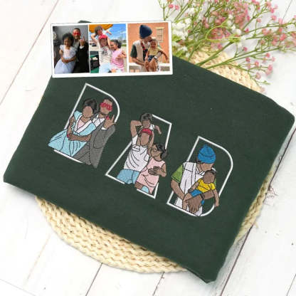 PAPAカスタムカラー写真刺繍Tシャツ、スウェットシャツ、パーカー-welikecustom-MJ