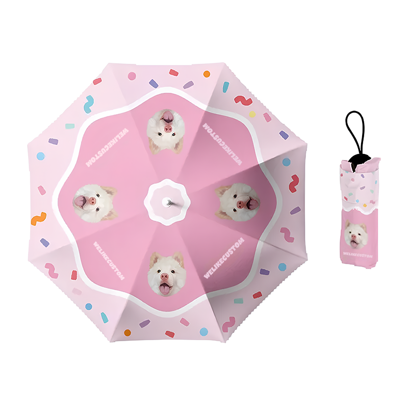 「ドーナツ」カスタマイズペット写真晴雨傘-welikecustom-MJ