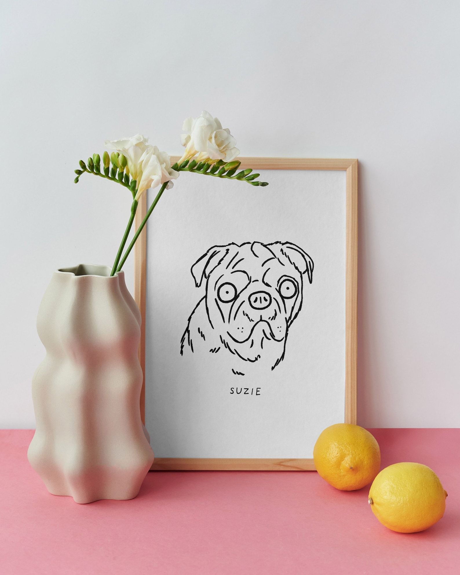 カスタム醜いペットの肖像画アートキャンバスカスタムペットの肖像画アート-welikecustom-MJ