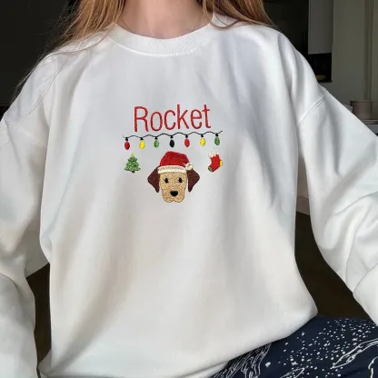 カスタム ペットの刺繍入りクリスマス ライト コレクション T シャツ、スウェットシャツ、パーカー-welikecustom-MJ