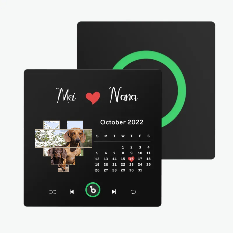 音楽再生可能 ペット写真冷蔵庫マグネットD - 毎日聴ける思い出のプレイヤー