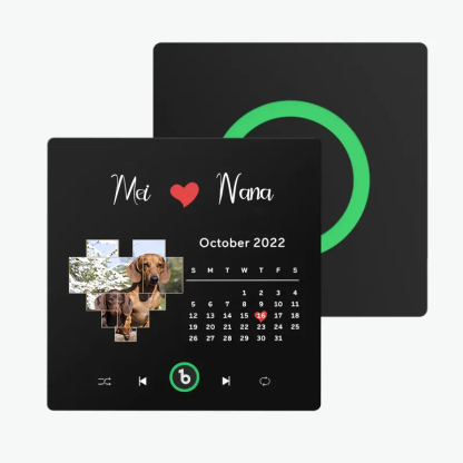 音楽再生可能 ペット写真冷蔵庫マグネットD - 毎日聴ける思い出のプレイヤー