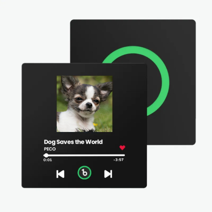 音楽再生可能 ペット写真冷蔵庫マグネットB - 毎日聴ける思い出のプレイヤー