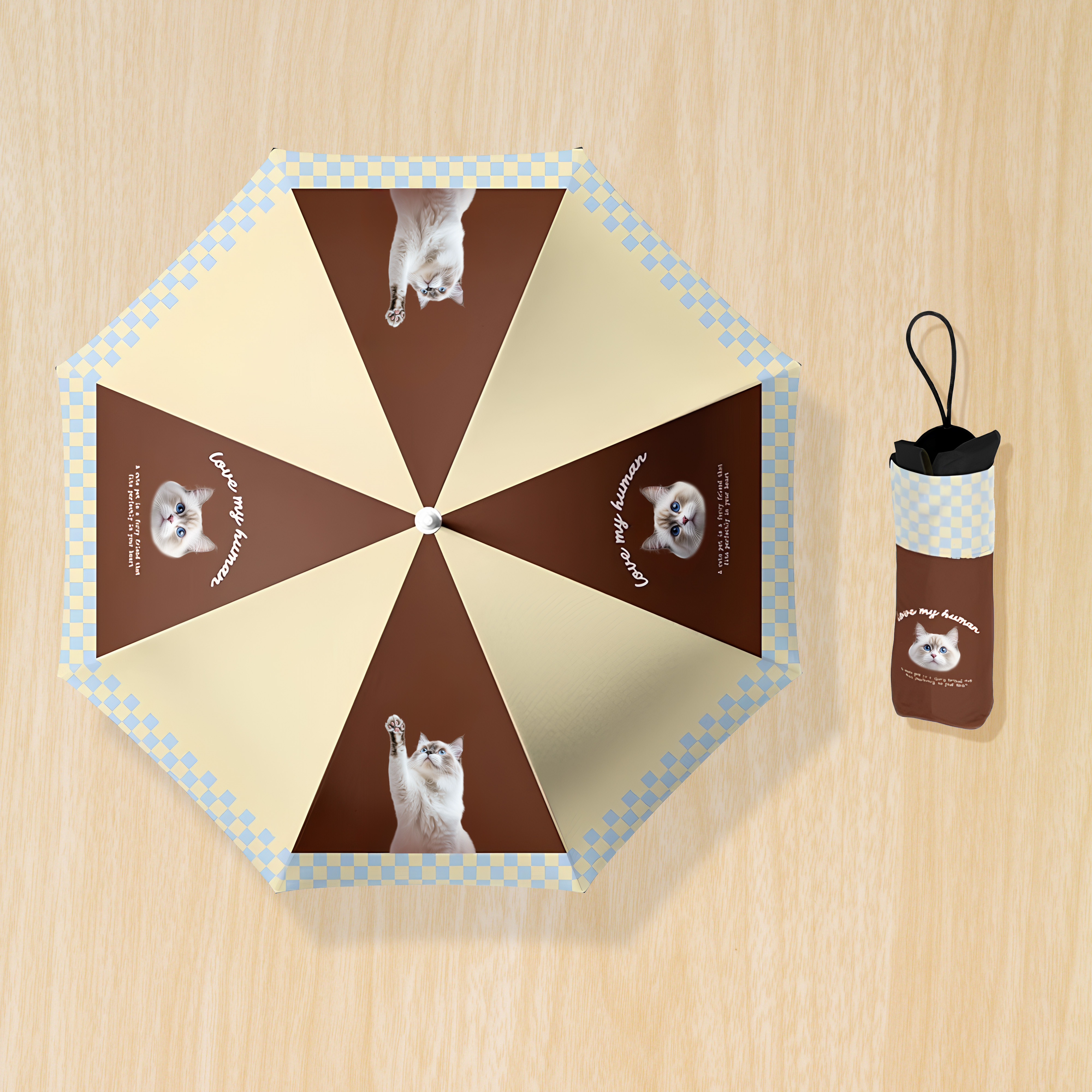 「ティラミス」カスタマイズペット写真晴雨傘-welikecustom-MJ