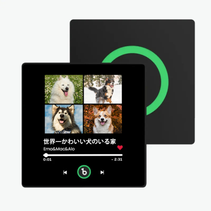 音楽再生可能 ペット写真冷蔵庫マグネットG - 毎日聴ける思い出のプレイヤー