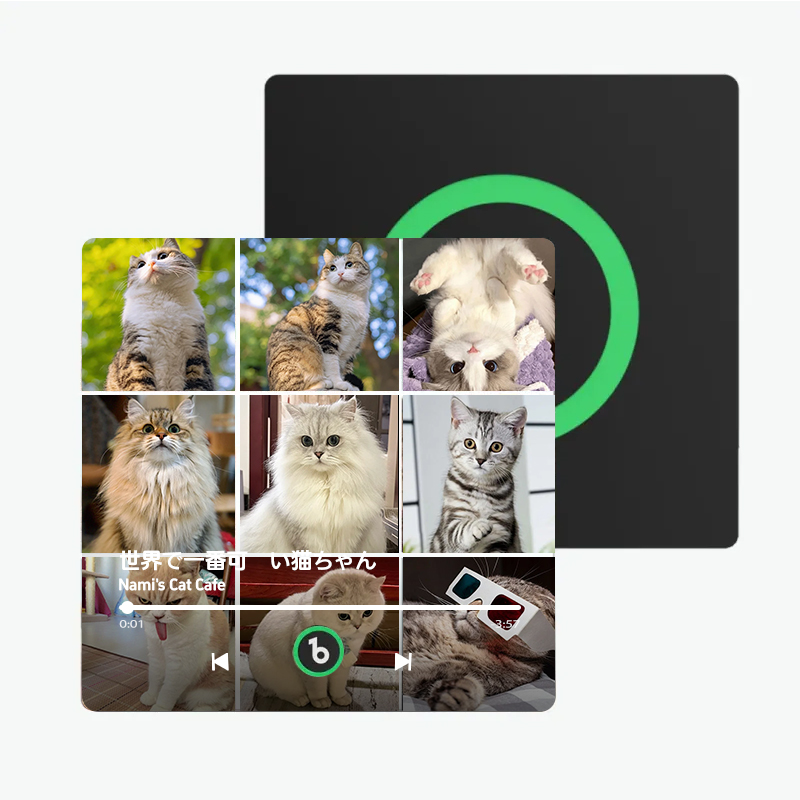 音楽再生可能 ペット写真冷蔵庫マグネットH - 毎日聴ける思い出のプレイヤー