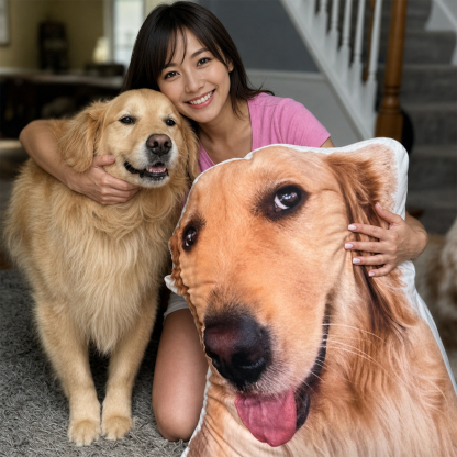 【写真カスタム】愛犬シルエットそのまま！オーダーメイド犬型クッション｜ギフト・メモリアルに