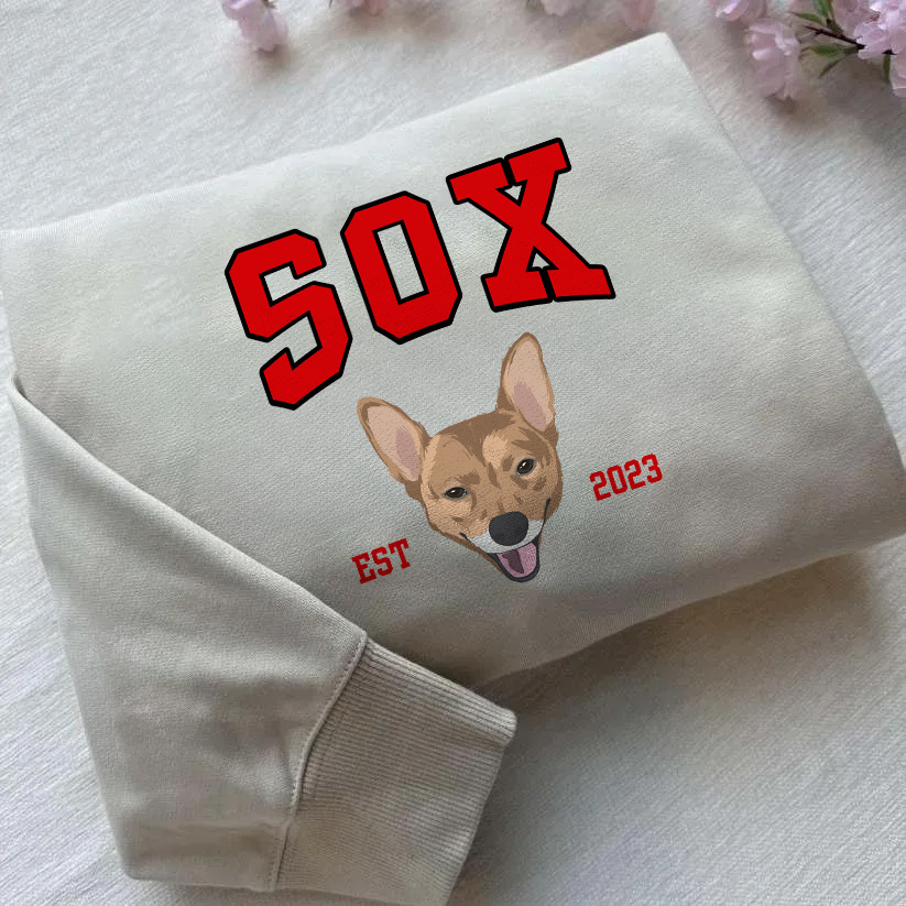 手描きスタイルカスタムペット写真Tシャツ、トレーナー、パーカー-welikecustom-MJ