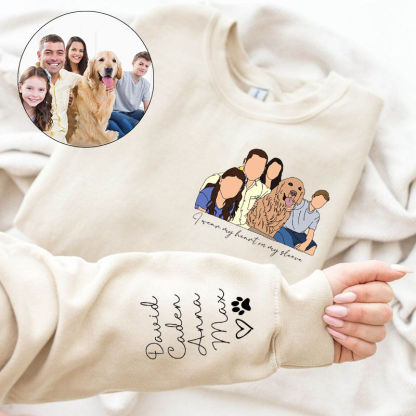 家族やペットの写真を入れたオリジナルの T シャツ、スウェットシャツ、パーカー-welikecustom-MJ