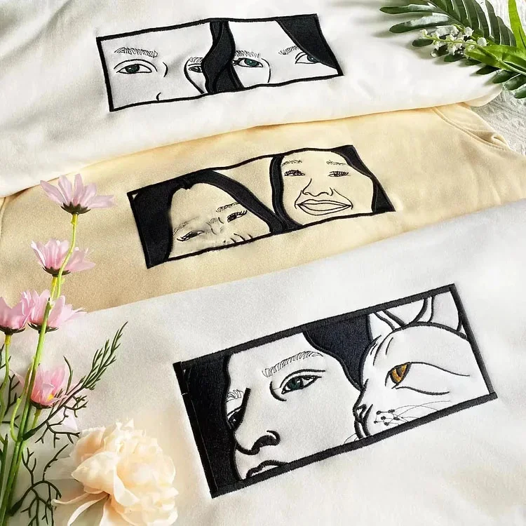 アートアイズ刺繍Tシャツ、スウェットシャツ、パーカー-welikecustom-MJ