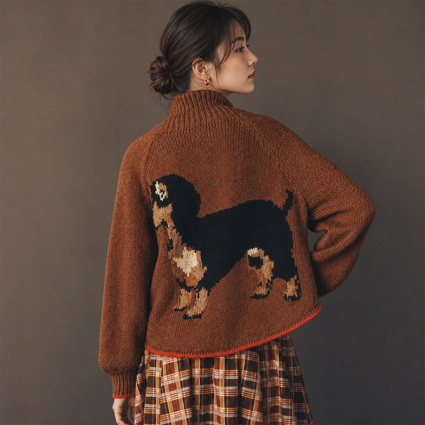 【オーダーメイド】愛犬・愛猫ポートレート ニットカーディガン ｜世界に一つだけのペット似顔絵セーター
