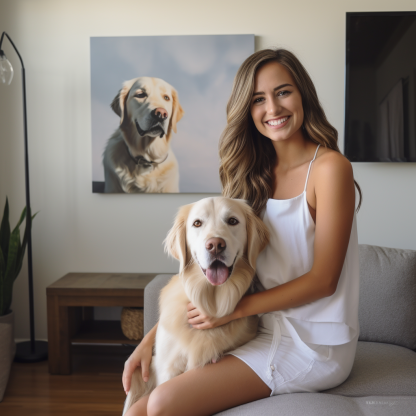 モダンキャンバス カスタムキャンバスウォールアート ペットポートレート パーソナライズされた犬のキャンバスウォールアート-welikecustom-MJ