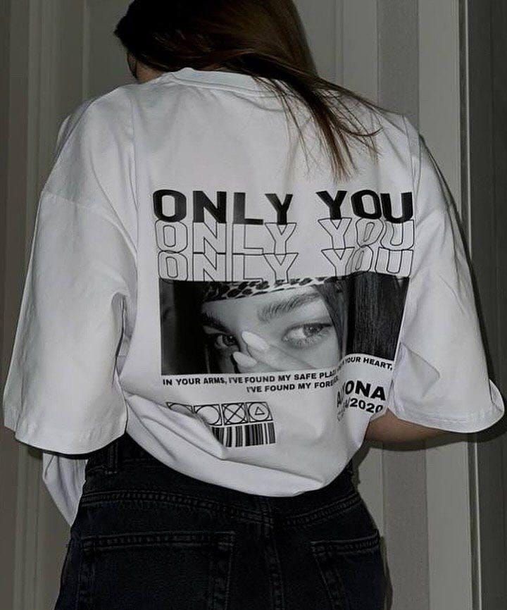 「ONLY YOU」あなたの目は私の世界ペット写真カスタム半袖-welikecustom-MJ