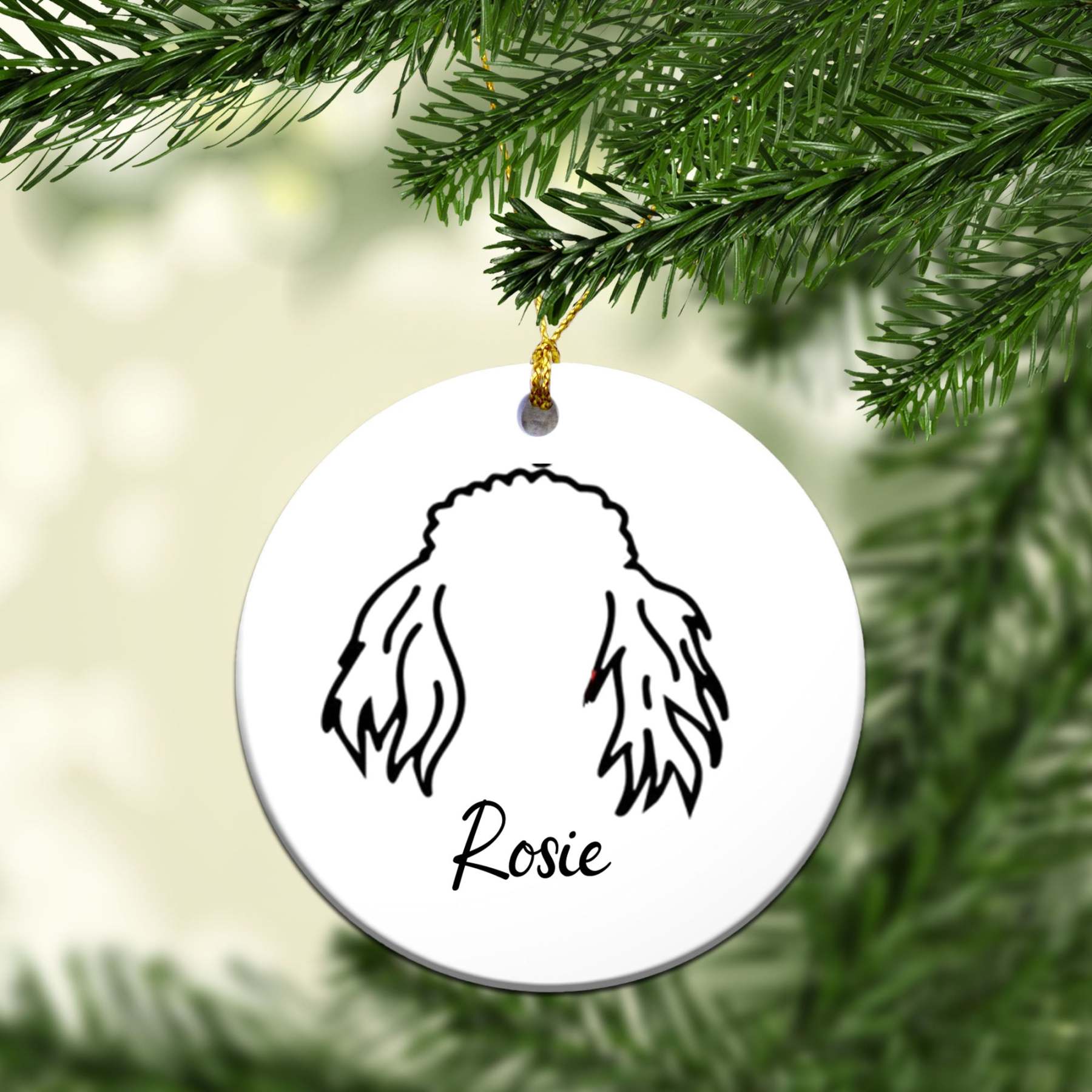 パーソナライズされた犬の耳のカスタムセラミックオーナメント-welikecustom-MJ