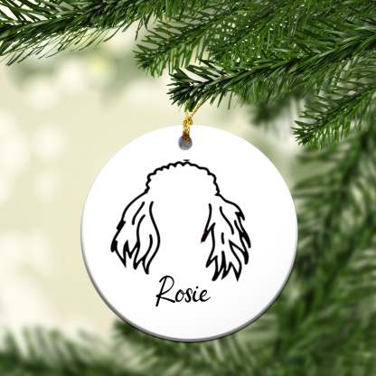 パーソナライズされた犬の耳のカスタムセラミックオーナメント-welikecustom-MJ