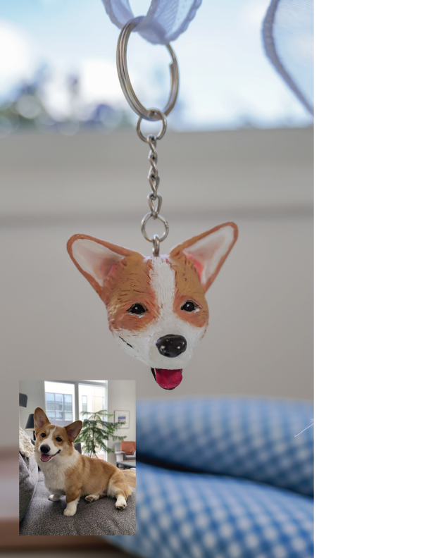 パーソナライズされたペットキーチェーン - ペットママへのプレゼントに最適-welikecustom-MJ