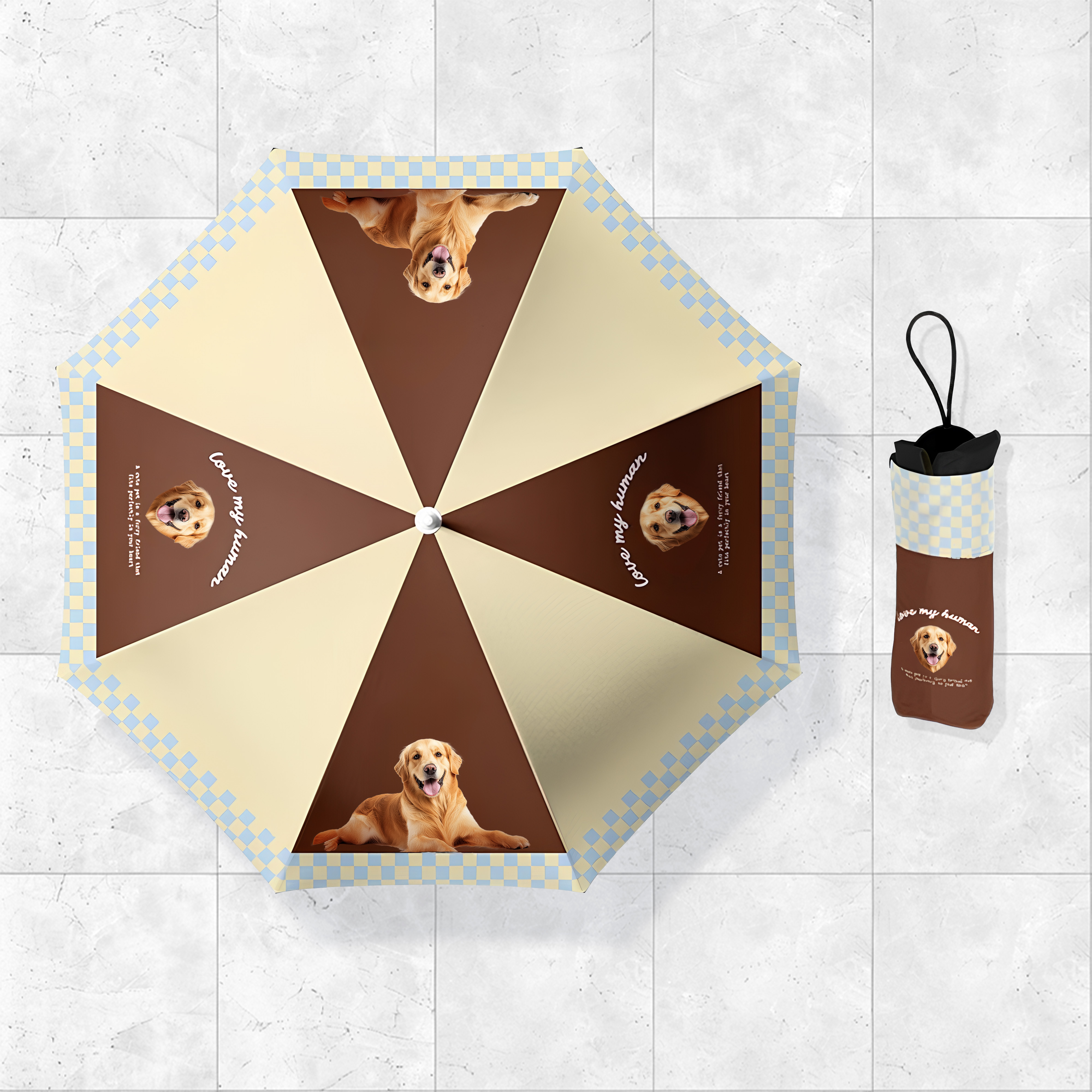 「ティラミス」カスタマイズペット写真晴雨傘-welikecustom-MJ