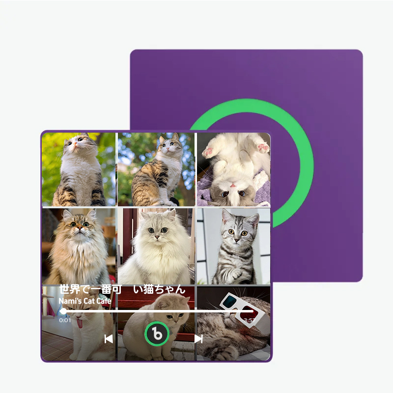 音楽再生可能 ペット写真冷蔵庫マグネットH - 毎日聴ける思い出のプレイヤー