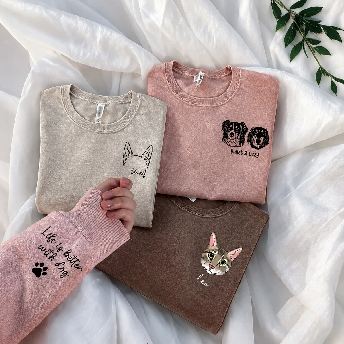 【名入れ・イラスト入り】オーダーメイド ペット肖像 スウェット・パーカー・Tシャツ ｜ 愛犬・愛猫デザイン ギフト