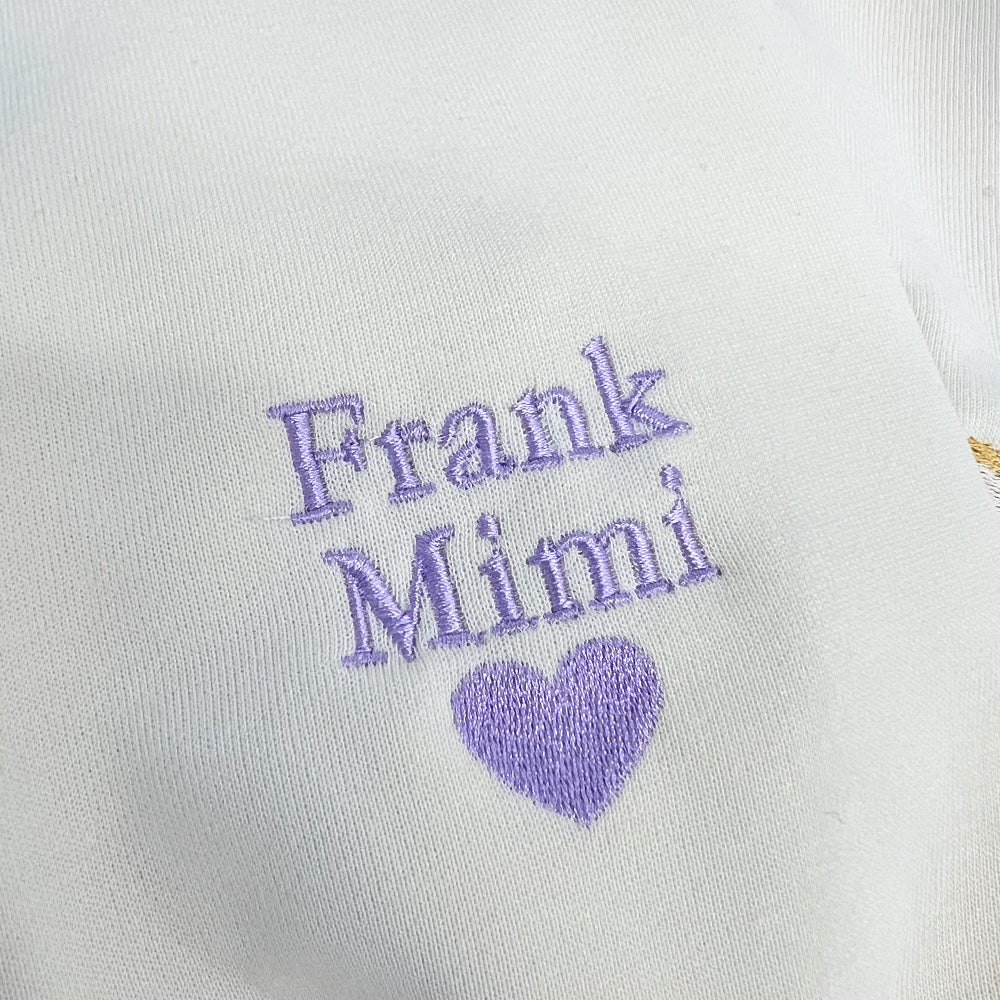 ペットのポートレートフラワーとカスタム刺繍パーカー/スウェットシャツ-welikecustom-MJ