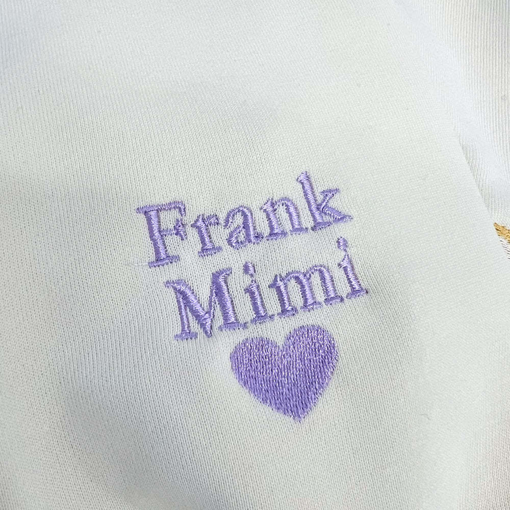 ペットのポートレートフラワーとカスタム刺繍パーカー/スウェットシャツ-welikecustom-MJ