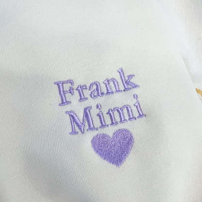 ペットのポートレートフラワーとカスタム刺繍パーカー/スウェットシャツ-welikecustom-MJ