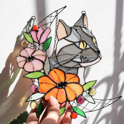 カスタムペットポートレート犬猫染色アクリルサンキャッチャー装飾-welikecustom-MJ