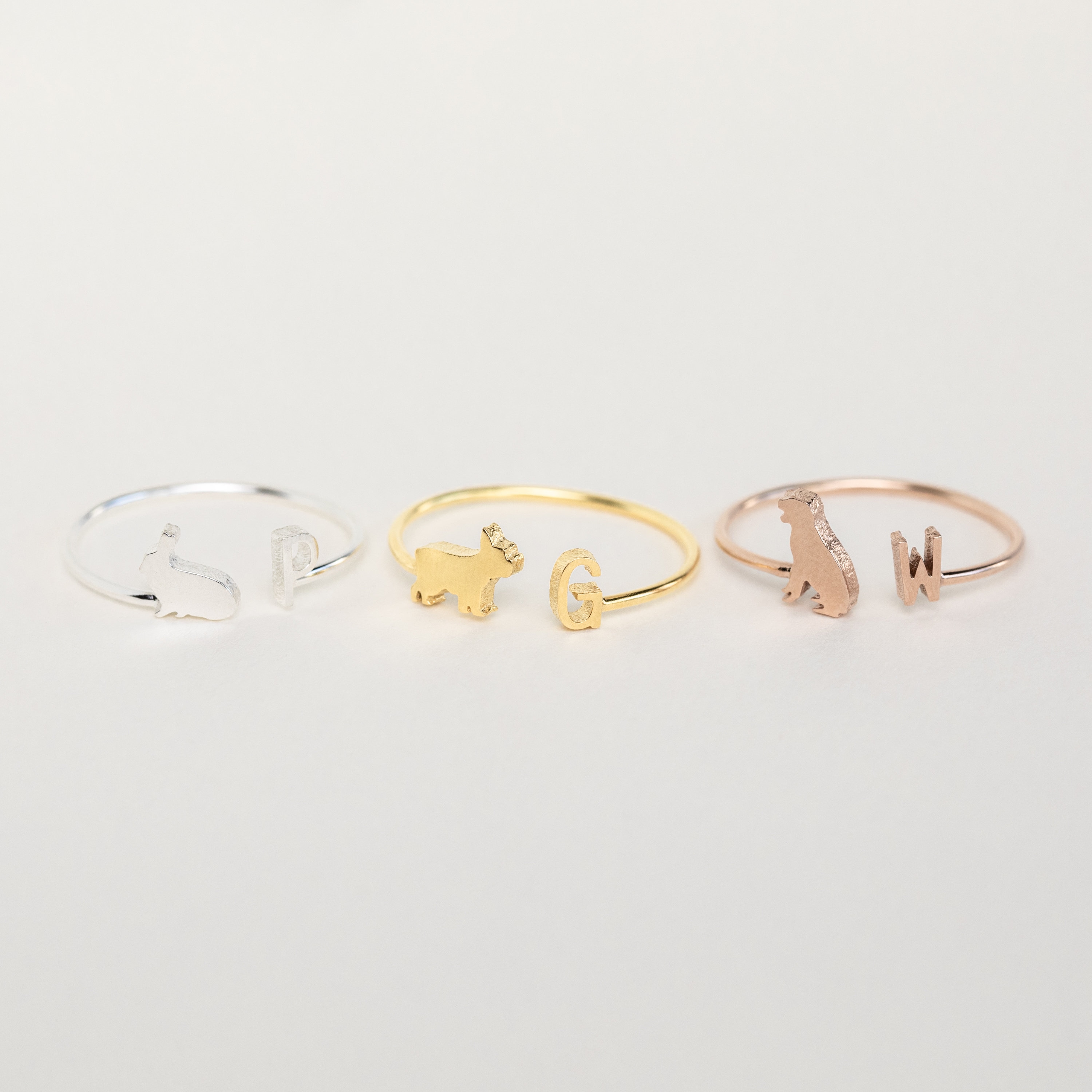 パーソナライズされたペットイニシャルリングチャームリング-welikecustom-MJ