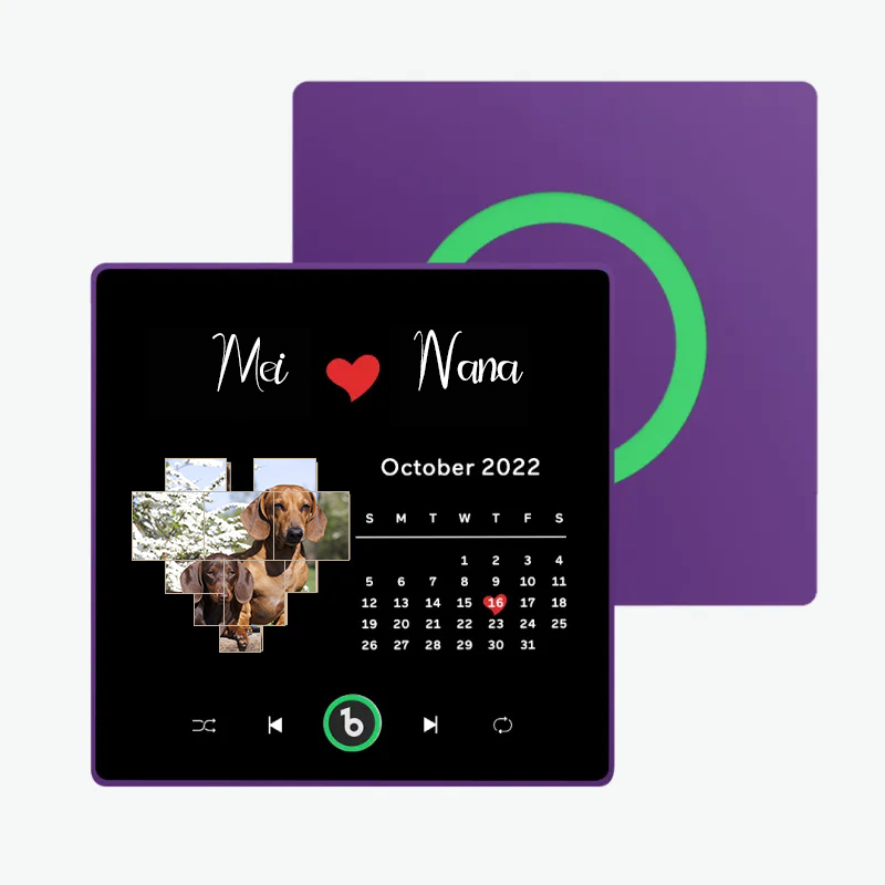 音楽再生可能 ペット写真冷蔵庫マグネットD - 毎日聴ける思い出のプレイヤー