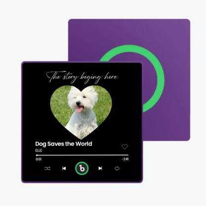 音楽再生可能 ペット写真冷蔵庫マグネットE - 毎日聴ける思い出のプレイヤー