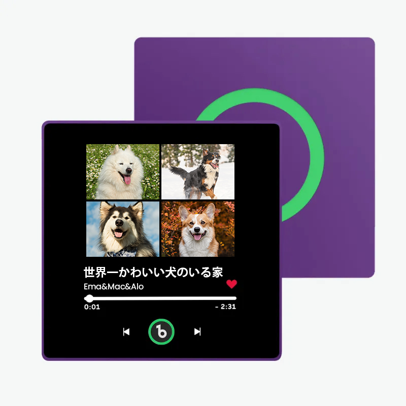 音楽再生可能 ペット写真冷蔵庫マグネットG - 毎日聴ける思い出のプレイヤー