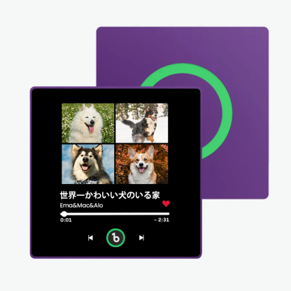 音楽再生可能 ペット写真冷蔵庫マグネットG - 毎日聴ける思い出のプレイヤー