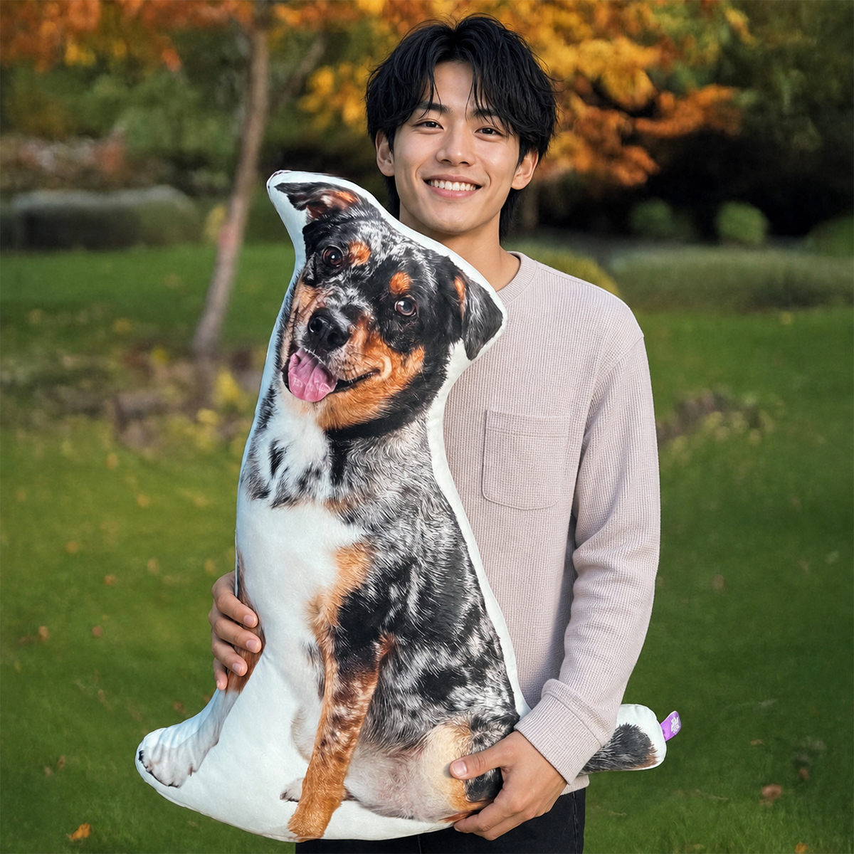 【写真カスタム】愛犬シルエットそのまま！オーダーメイド犬型クッション｜ギフト・メモリアルに