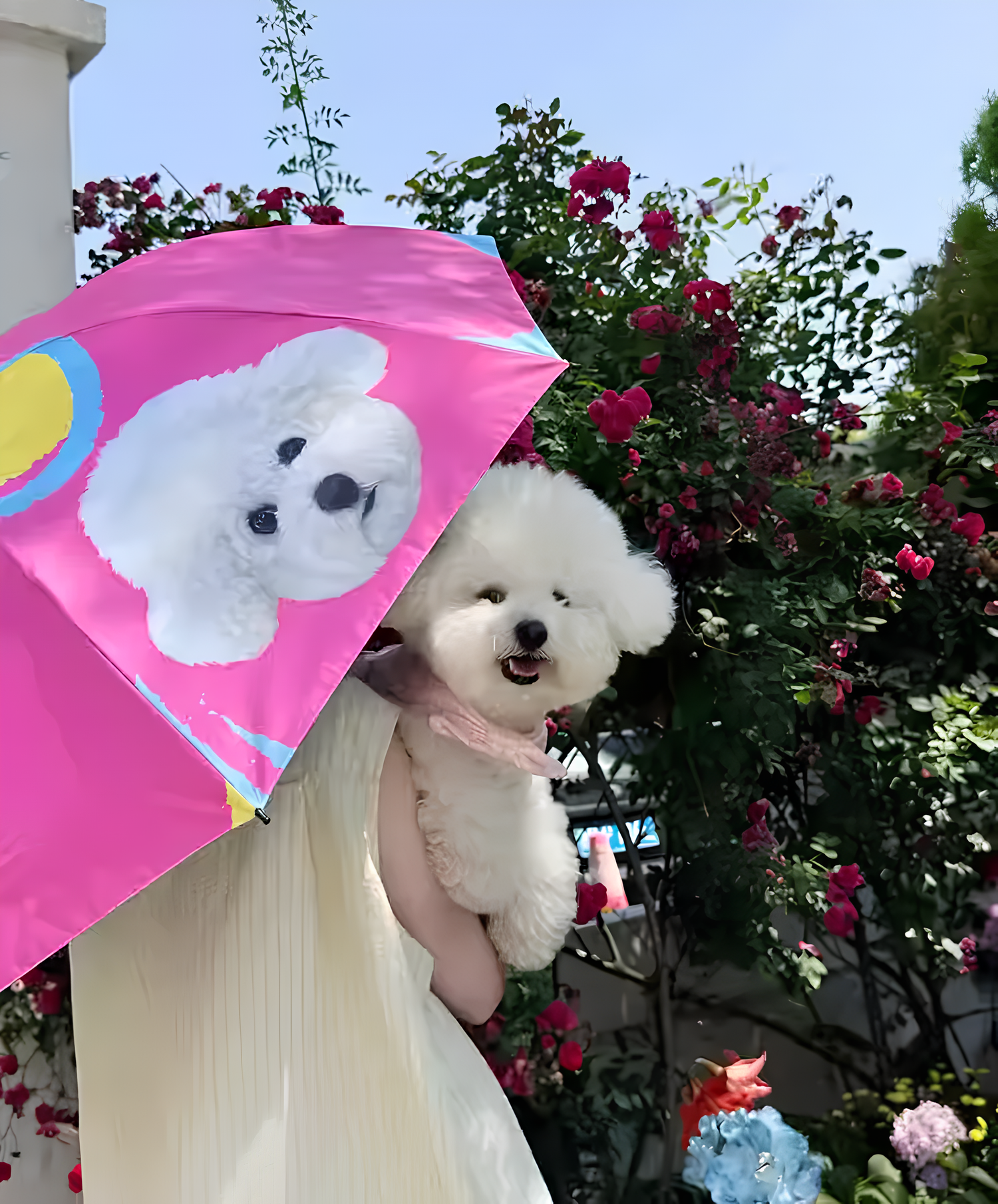 「春の花」カスタマイズペット写真晴雨傘-welikecustom-MJ