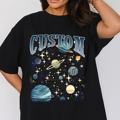 カスタムコンフォートカラー T シャツ、レトロパーソナライズペット写真プリントシャツ-welikecustom-MJ