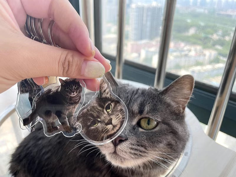 カスタマイズされたペットの写真アクリルキーホルダー-welikecustom-MJ