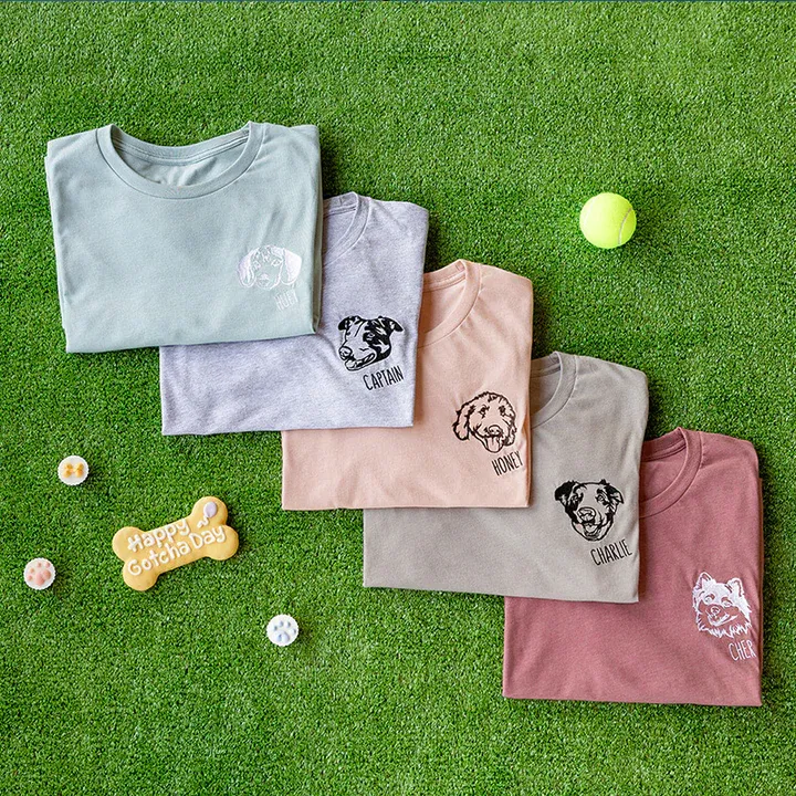 カスタム刺繍ペットフェイスパーカー、Tシャツ、スウェットシャツ-welikecustom-MJ