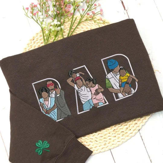 PAPAカスタムカラー写真刺繍Tシャツ、スウェットシャツ、パーカー-welikecustom-MJ