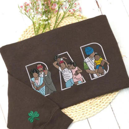 PAPAカスタムカラー写真刺繍Tシャツ、スウェットシャツ、パーカー-welikecustom-MJ