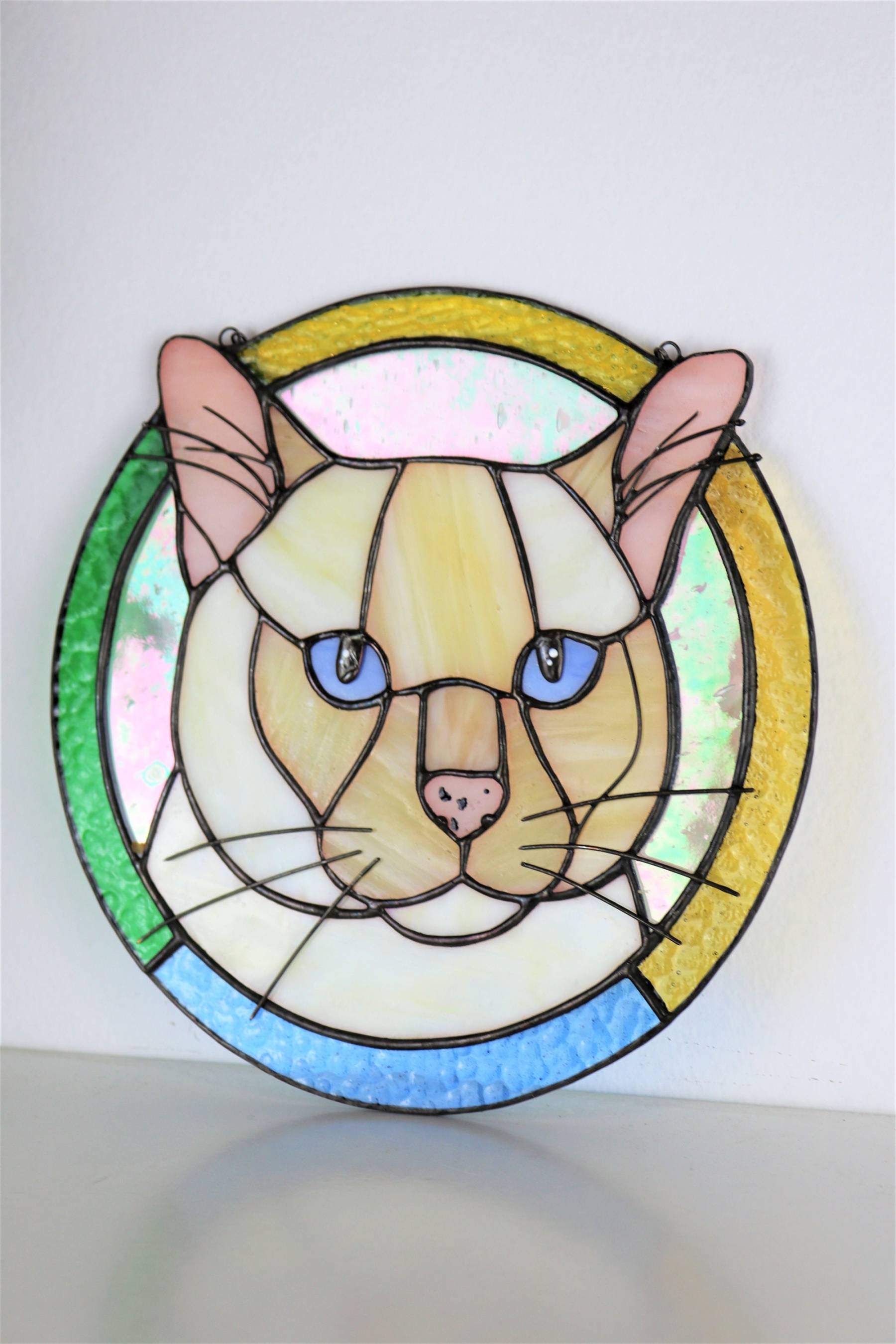 カスタム猫肖像アートサンキャッチャー、ペットオーナメントメモリアルアクリル-welikecustom-MJ