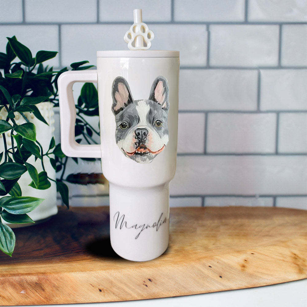 手描きスタイルのカスタムペット写真入りセラミックマグ-welikecustom-MJ