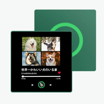 音楽再生可能 ペット写真冷蔵庫マグネットG - 毎日聴ける思い出のプレイヤー