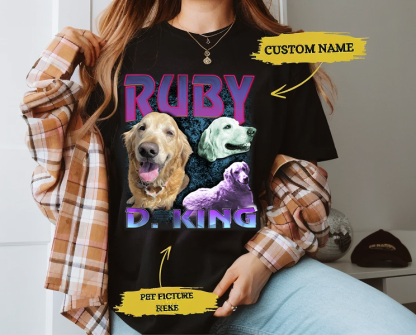 ペットのカスタムブートレグシャツ、レトロカスタムブートレグラップTシャツスウェットシャツパーカー-welikecustom-MJ